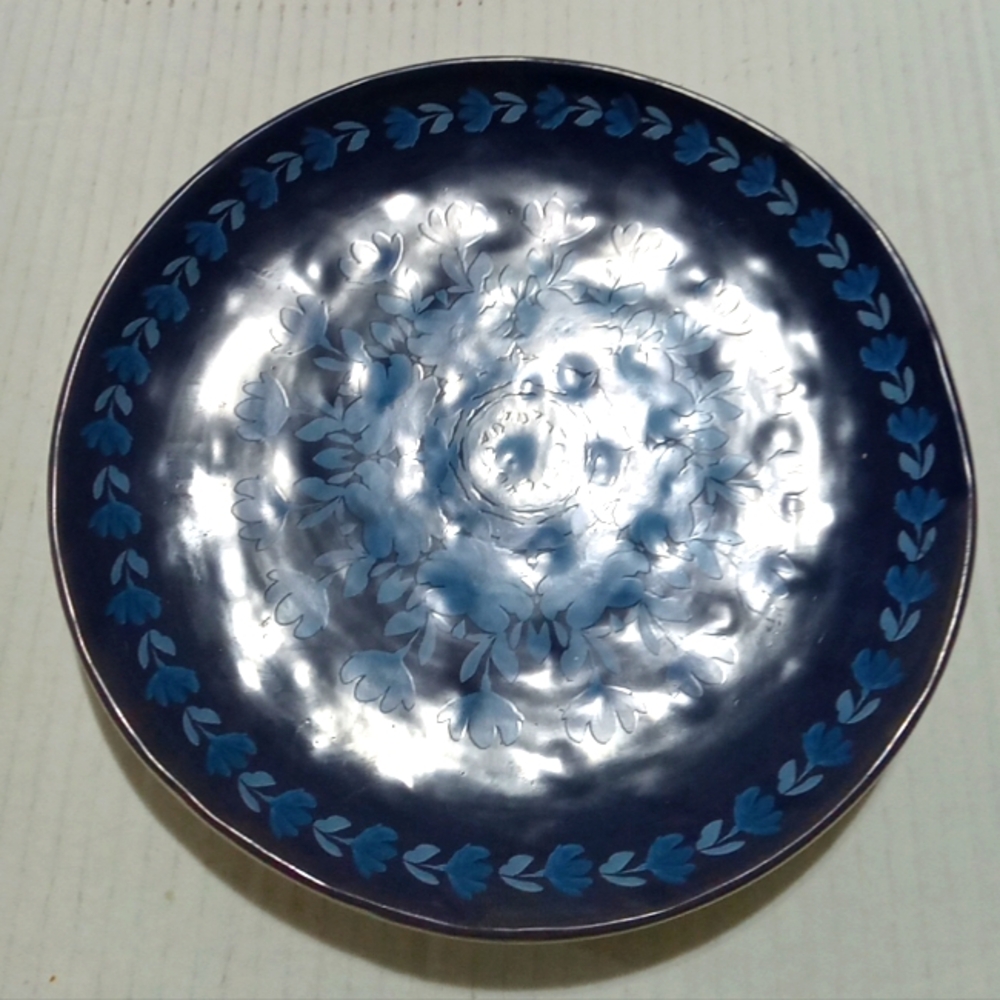Envogue floral blue plate